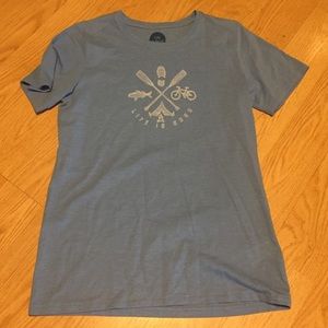 Life is good camping tee size medium